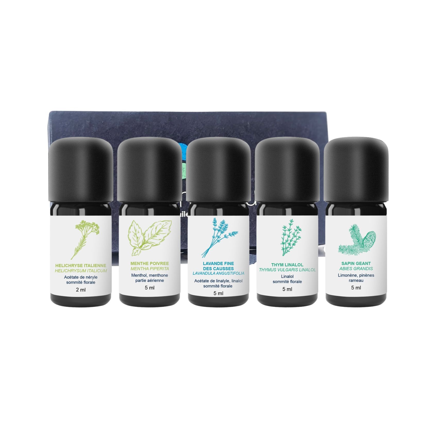 Kit di oli essenziali per la famiglia 7/7 giorni 100% biologico e artigianale