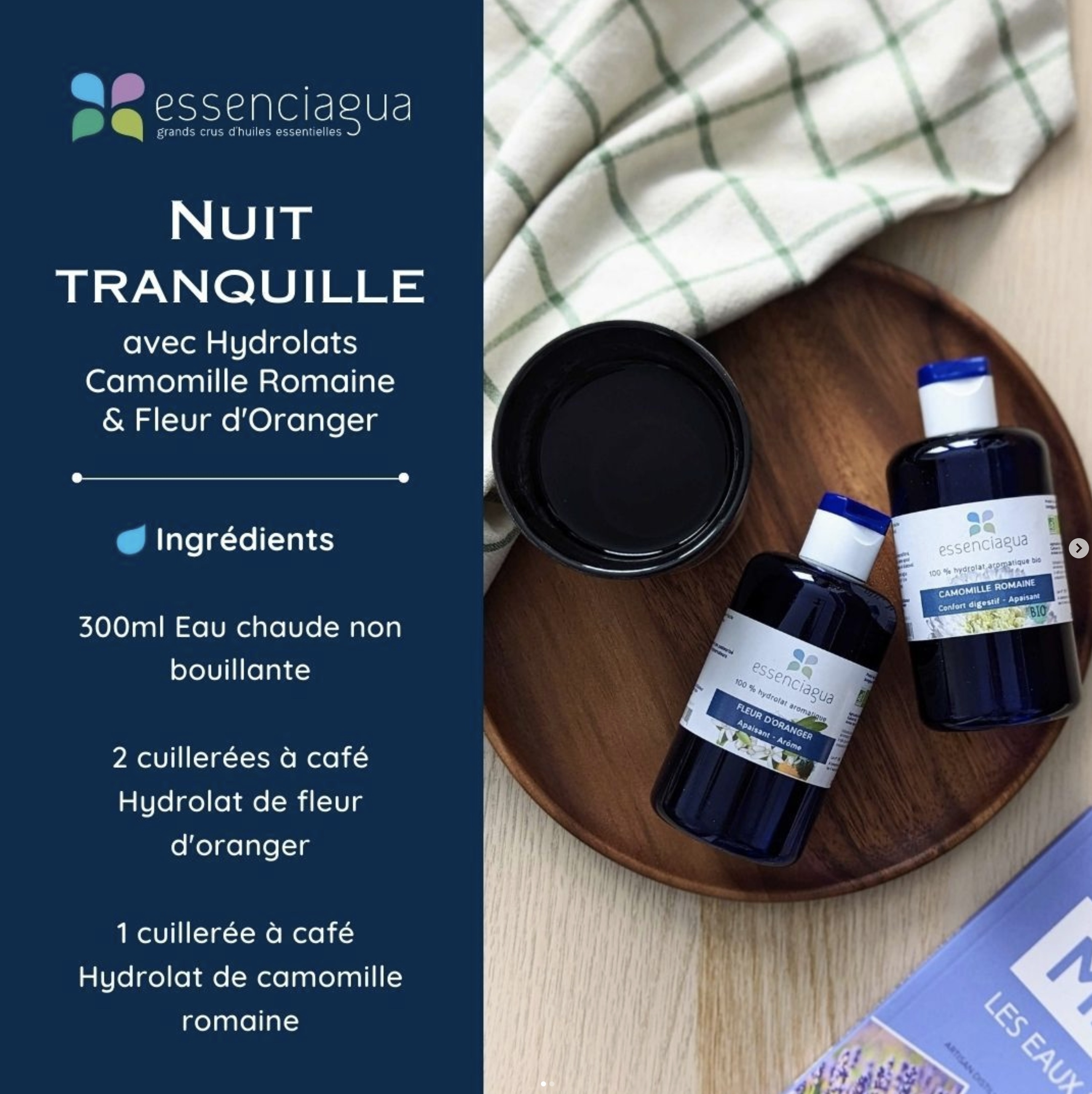 Bevanda calda con idrolati 100% BIOLOGICI per il massimo relax