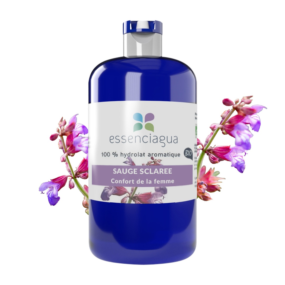 Idrolato di salvia sclarea 100% biologico e artigianale