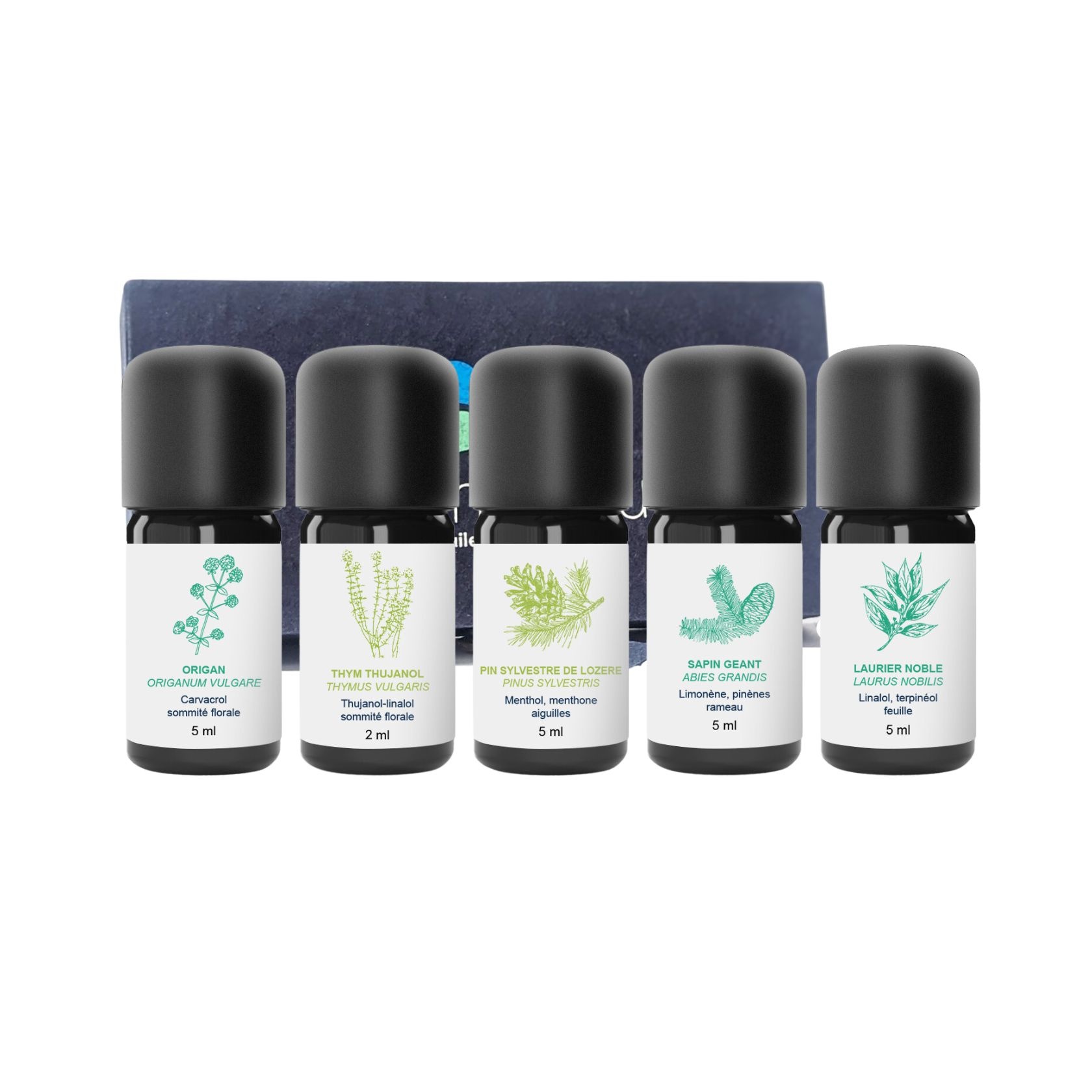 Kit di oli essenziali per l'immunità 100% biologici e artigianali