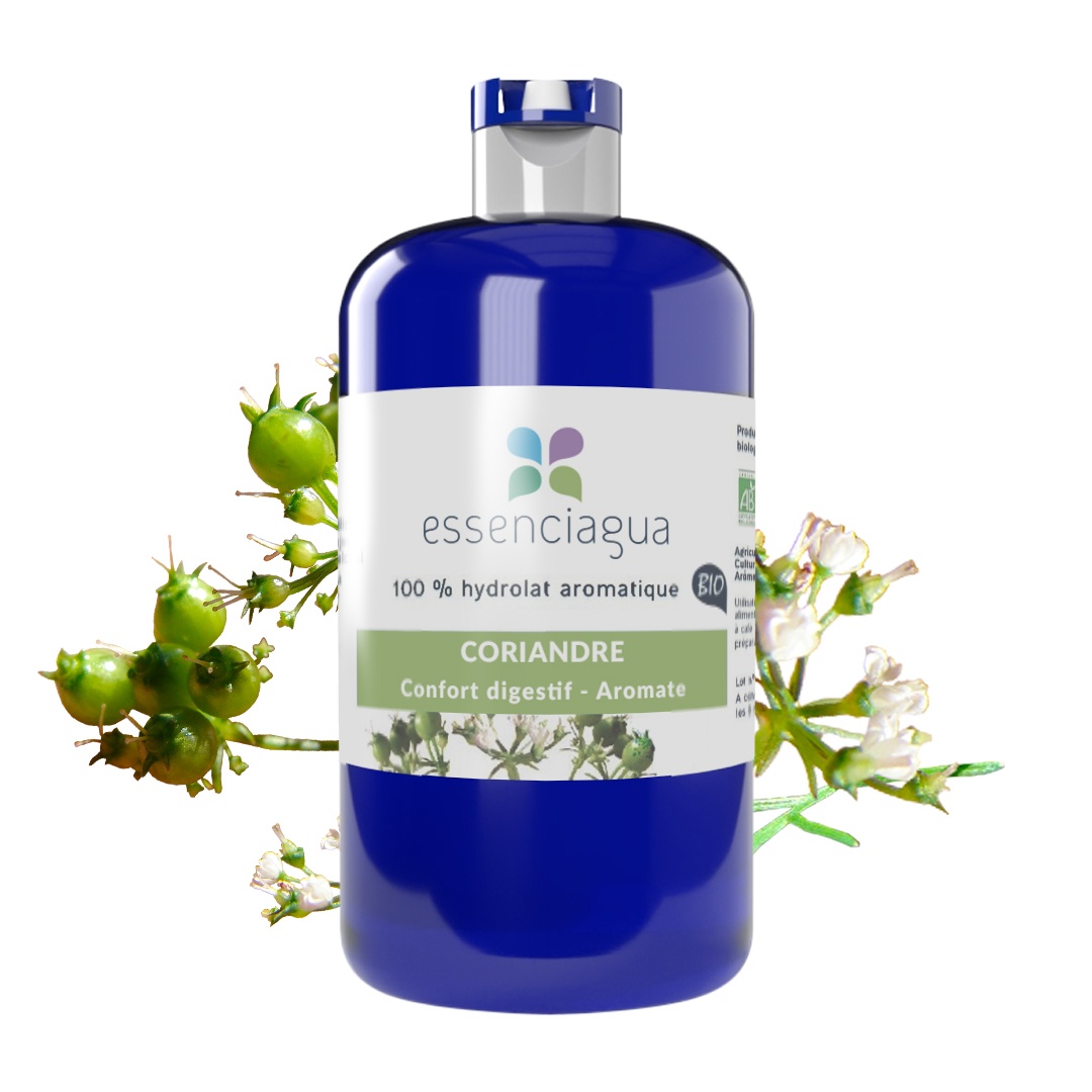 Idrolato di coriandolo (semi) 100% biologico e artigianale