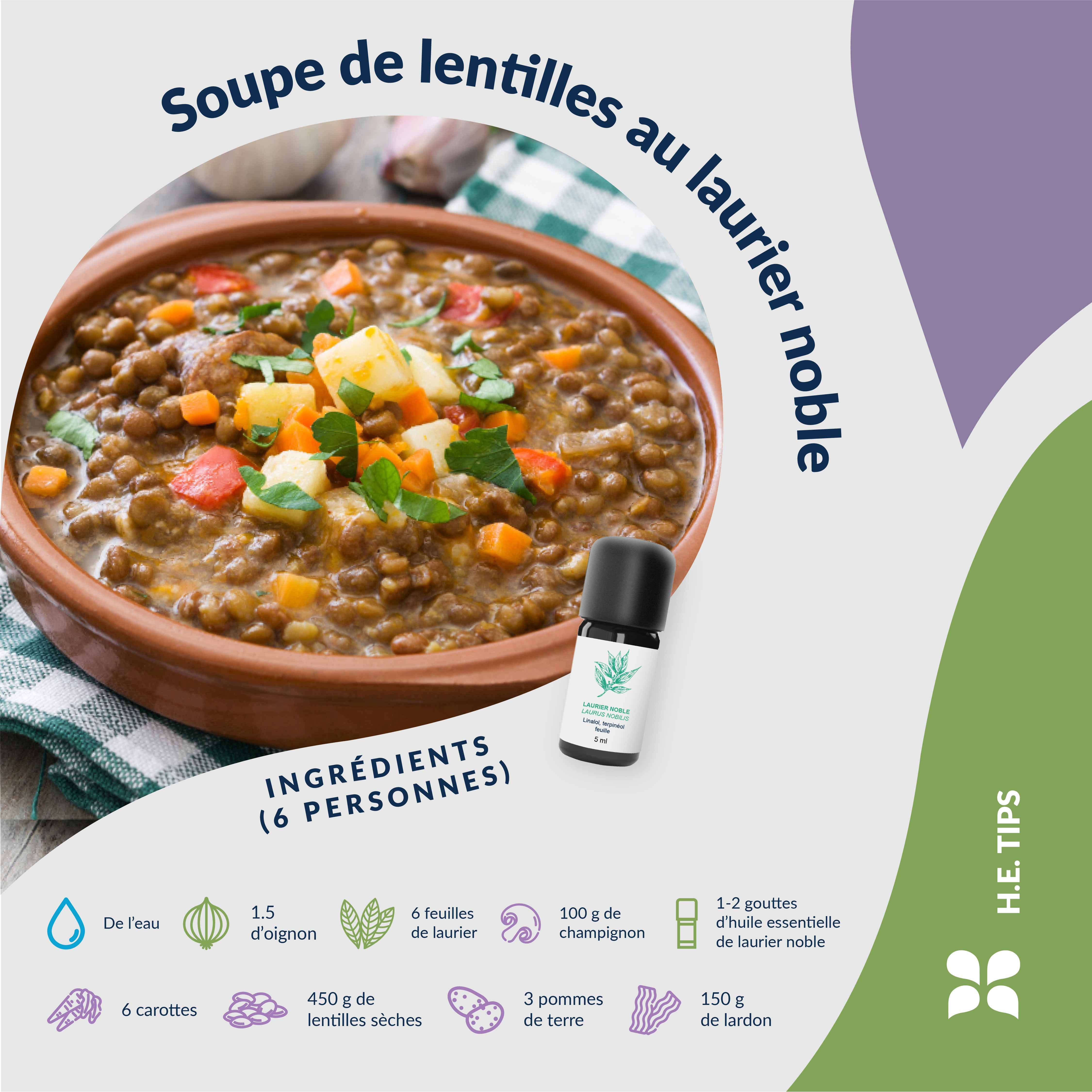 Ricetta della zuppa di lenticchie